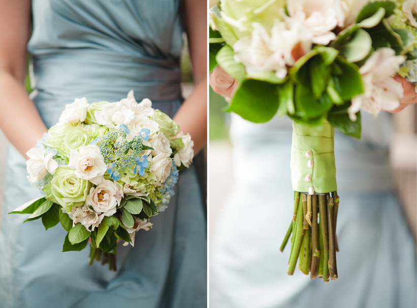 Baby Blue Bridesmaids Dress, Green and White Flowers, Bridesmaids Inc., Birmingham, Alabama