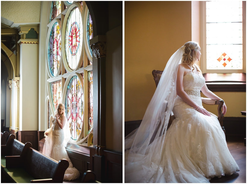 First United Methodist Church Birmingham Stained Glass Window Bridal Session by Rebecca Long Photography_005
